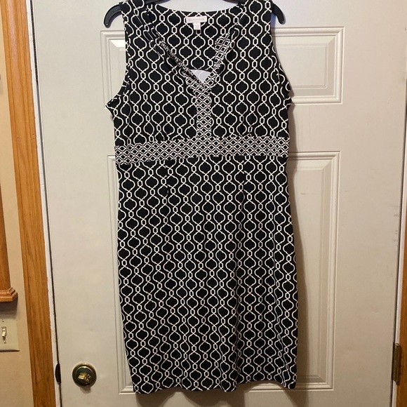 Charter Club Dresses & Skirts - Black and White Geometric Pattern Dress L